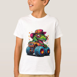 Funny Dinosaur T Rex auf Monster Truck T - Shirt