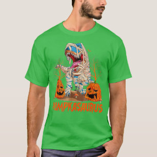 Funny Dinosaur T rex Mummy Pumpkin Halloween for K T-Shirt
