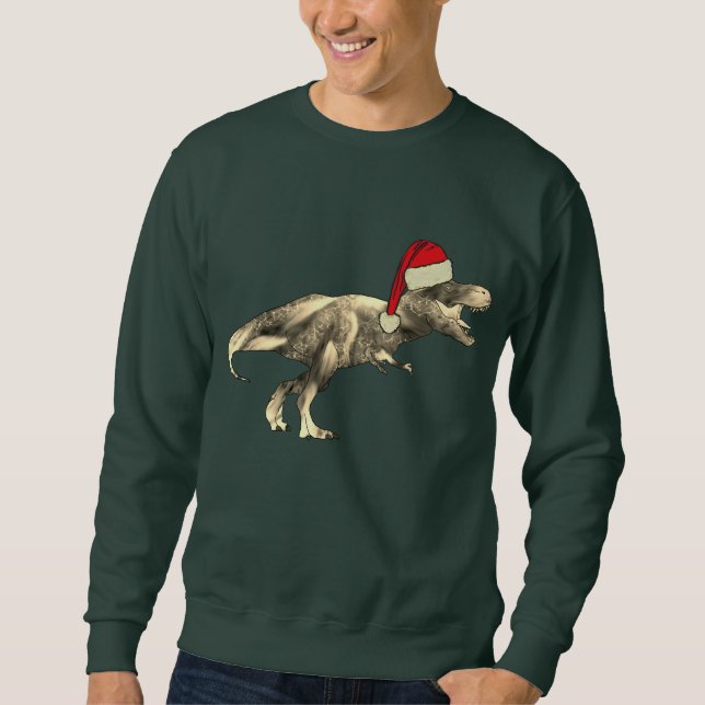 Funny Dinosaur T-Rex Weihnachten Sweatshirt (Vorderseite)