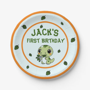 Funny Dinosaur Thema Kinderkind Boy's Geburtstag Pappteller