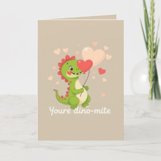 Funny Dinosaur Valentinstag Feiertagskarte