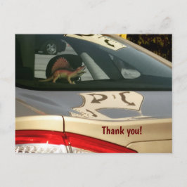 Funny Dinosaur Vielen Dank Postcard Postkarte