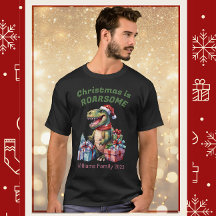 Funny Dinosaur Weihnachts-T - Shirt für Männer, Fa