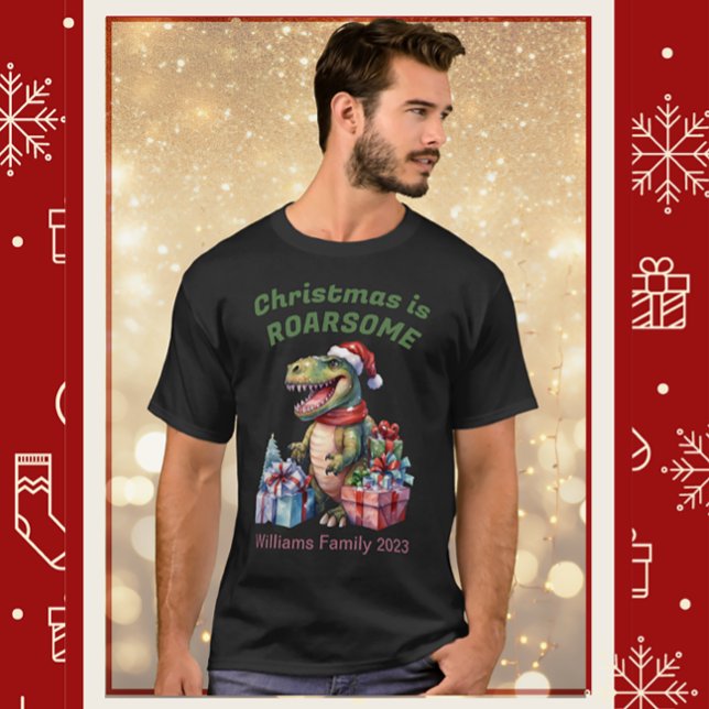 Funny Dinosaur Weihnachts-T - Shirt für Männer, Fa (Von Creator hochgeladen)