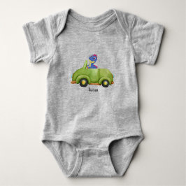 Funny Dinosaurier Antikwagen Geburtstagsschüler Baby Strampler