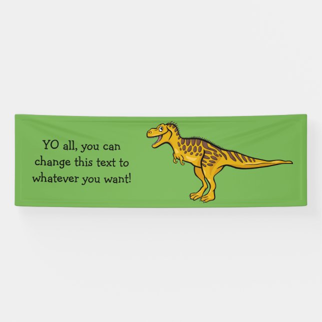 Funny Dinosaurier für Text und Farbe Banner (Horizontal)