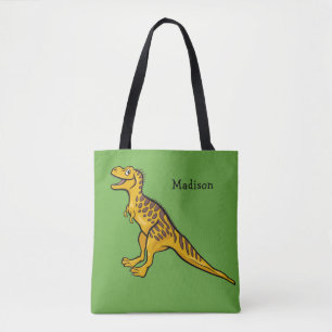 Funny Dinosaurier individuelle Name & Farbtaschen