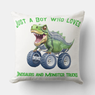 Funny Dinosaurier Monster LKW Kissen