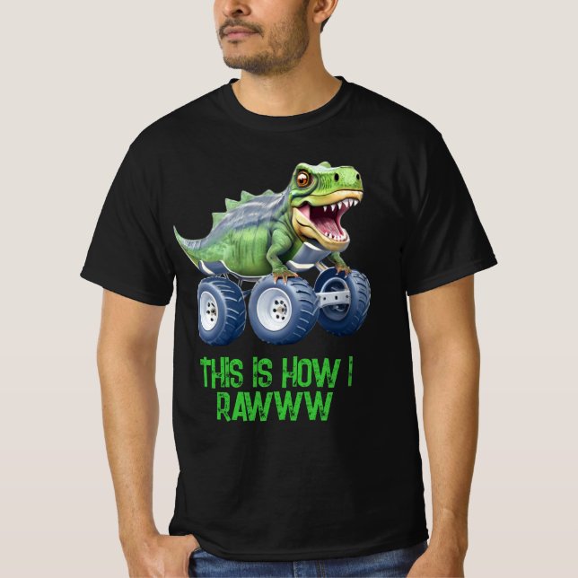 Funny Dinosaurier Monster LKW T-Shirt (Vorderseite)