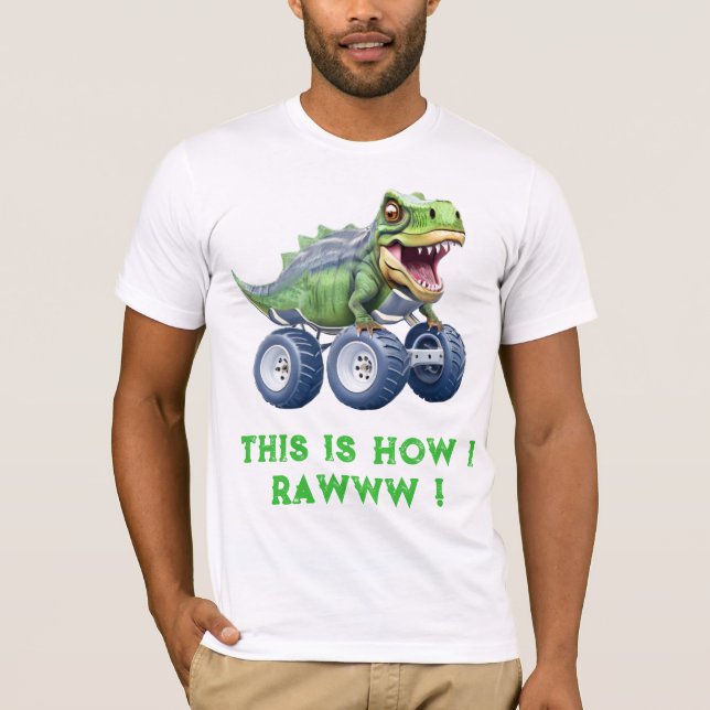 Funny Dinosaurier Monster LKW T-Shirt (Vorderseite)