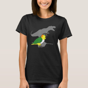 Funny Dinosaurier Parrot, Birb Meme, Schwarzer Köd T-Shirt