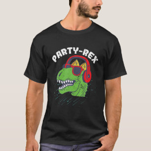 Funny Dinosaurier Puff mit Kopfhörer Party Rex Kin T-Shirt