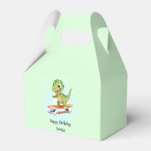 Funny Dinosaurier Skateboard Geburtstagsparty Jung Geschenkschachtel
