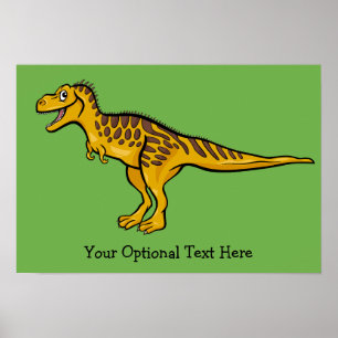 Funny Dinosaurier, Sondertext und Farbposter Poster