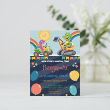 Funny Dinosaurier Traktor Ballon Boy Back To Schoo