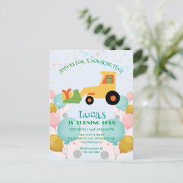 Funny Dinosaurier Traktor Geburtstagspartei DIY Na Postkarte