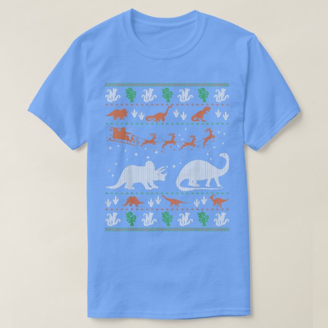 Funny Dinosaurier Ugly Weihnachtssüßer für Kid Men T-Shirt (Design vorne)