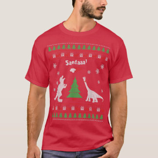 Funny Dinosaurier und Weihnachts Weihnachtskraut T T-Shirt