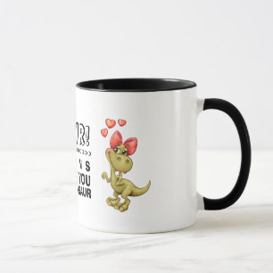 Funny Dinosaurier Valentinstag Geschenk Tasse