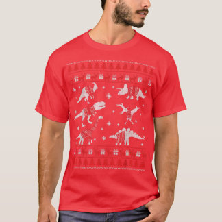 Funny Dinosaurier Weihnachten Ugly Christmas Sweat T-Shirt