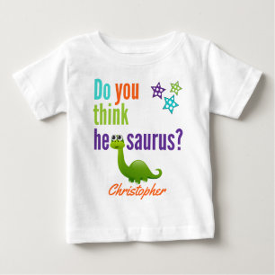 Funny Dinosaurier Zitat farbenfroh Baby T-shirt