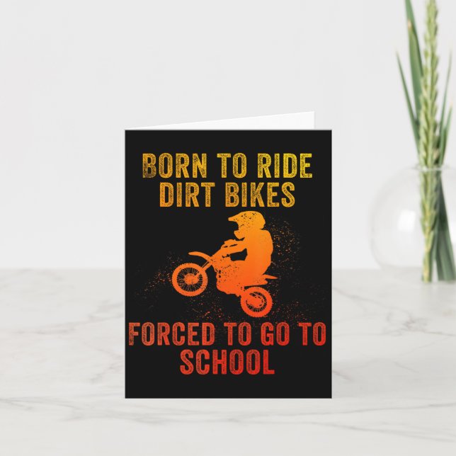 Funny Dirt Bike Art For Boys Girls Motocross Dirt  Karte (Vorderseite)