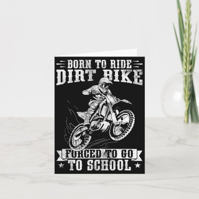 Funny Dirt Bike Art For Boys Girls Motocross Dirt  Karte (Vorderseite)