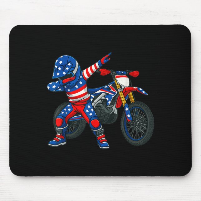 Funny Dirt Bike Art Rider Motocross Motorcycle Dir Mousepad (Vorne)