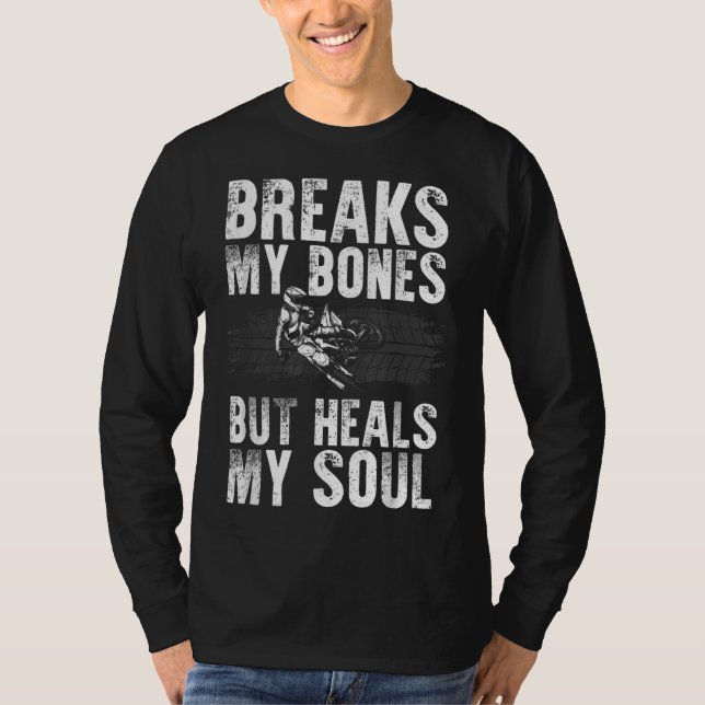 Funny Dirt Bike Design Männer Frauen Dirtbike Moto T-Shirt (Vorderseite)