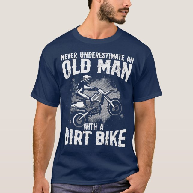Funny Dirt Bike Geschenk für Motocross Lover Vater T-Shirt (Vorderseite)
