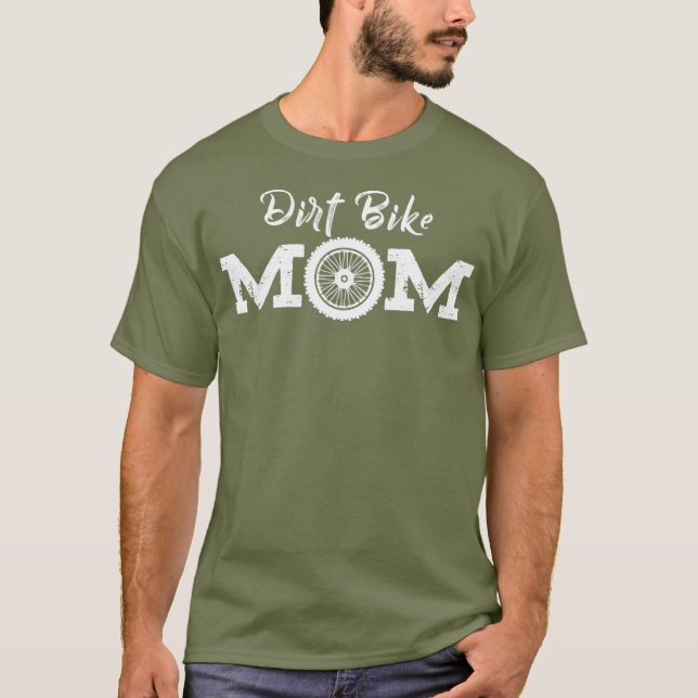 Funny Dirt Bike Mama Race Geschenk für Frauen MAMA T-Shirt (Vorderseite)
