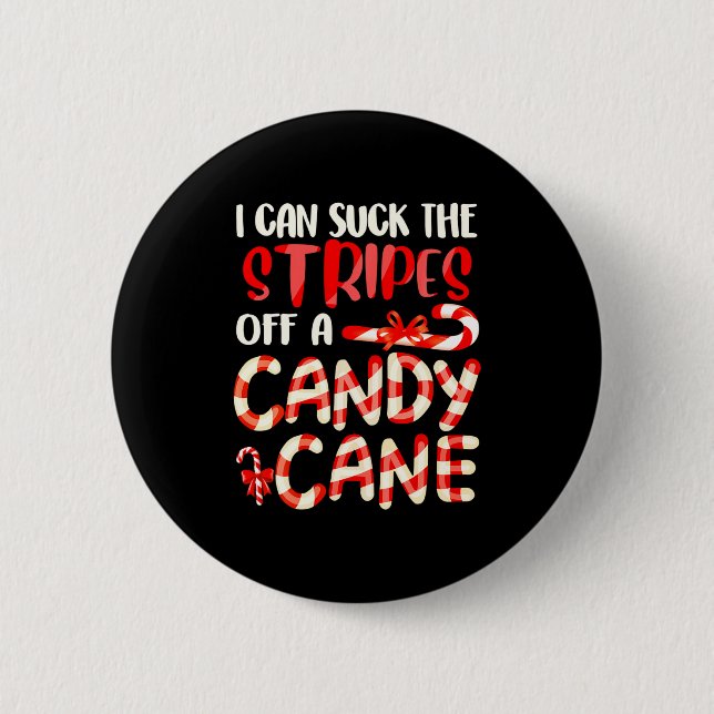 Funny Dirty Candy Cane Christmas Hilarious Santa H Button (Vorderseite)