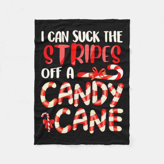 Funny Dirty Candy Cane Christmas Hilarious Santa H Fleecedecke (Vorderseite)