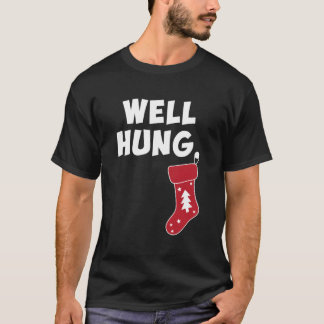 Funny Dirty Christmas Strumpf Well Hung T-Shirt