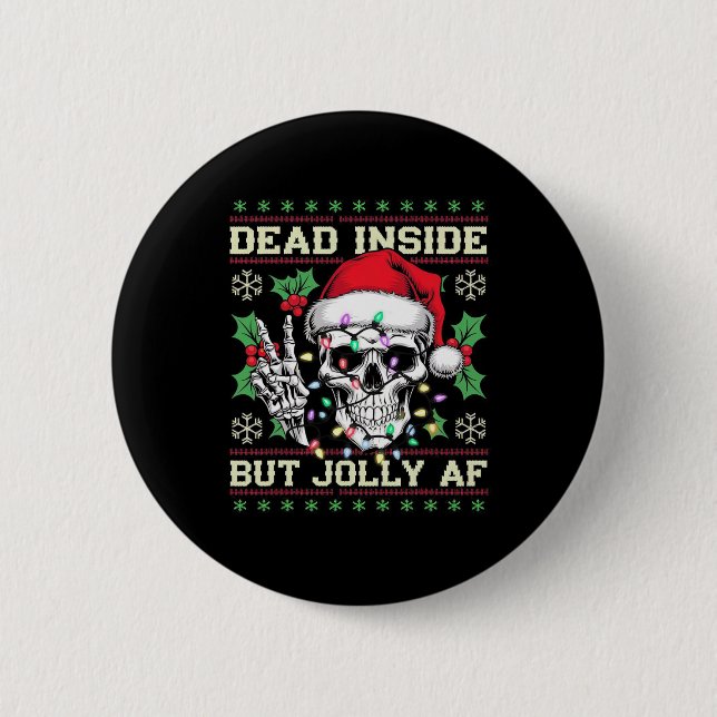 Funny Dirty Christmas Ugly Sweater  Button (Vorderseite)