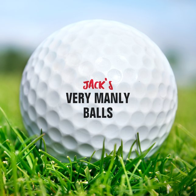Funny Dirty Joke Very Manly Balls Golfball (Funny Dirty Joke Very Manly Balls Golf Ball)