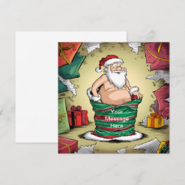 Funny Dirty Santa Christmas Collection Einladung