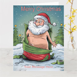 Funny Dirty Santa Christmas Collection Karte