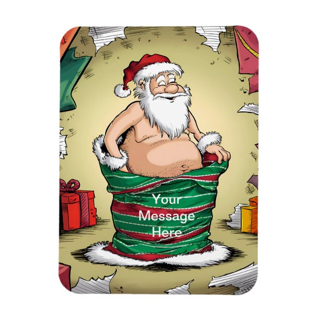 Funny Dirty Santa Christmas Collection Magnet (Vertikal)