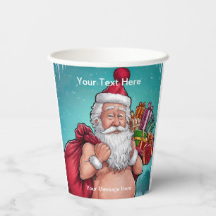 Funny Dirty Santa Christmas Collection Pappbecher