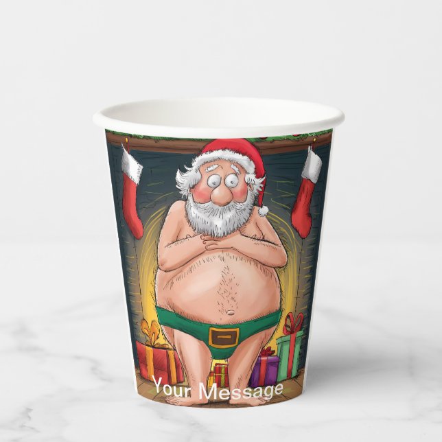 Funny Dirty Santa Christmas Collection Pappbecher (Vorderseite)