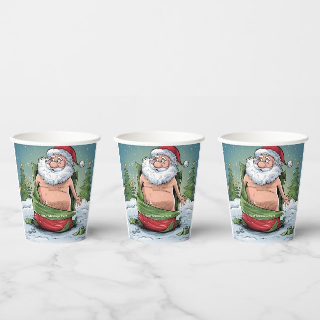Funny Dirty Santa Christmas Collection Pappbecher (Multi)