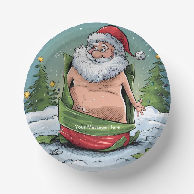 Funny Dirty Santa Christmas Collection Pappteller (Vorderseite)