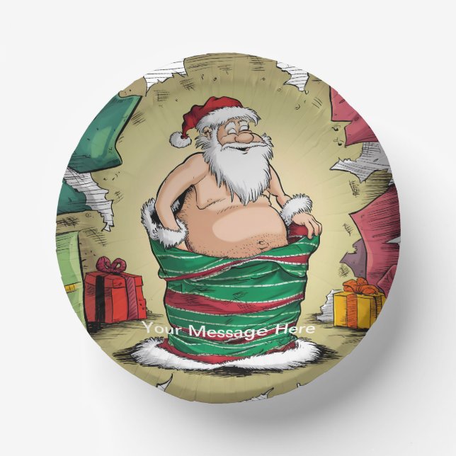 Funny Dirty Santa Christmas Collection Pappteller (Vorderseite)