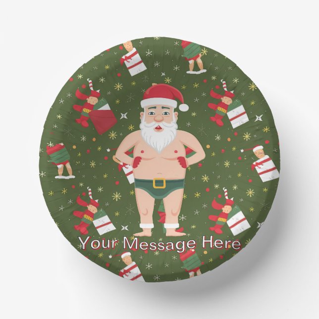 Funny Dirty Weihnachtsauflistungspapier Pappteller (Vorderseite)