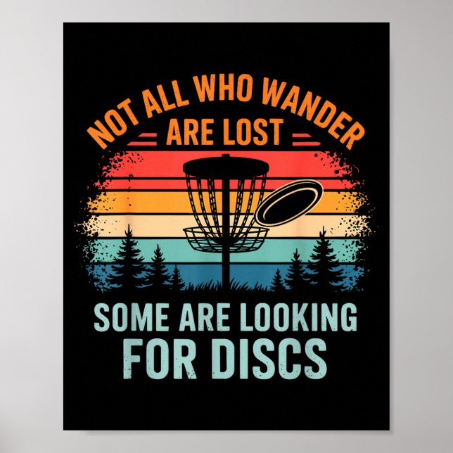 Funny Disc Golf Art For Men Women Disc Golfer Play Poster (Vorne)