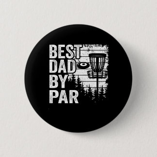 Funny Disc Golf Basket Vintag Bester Vater Par Button