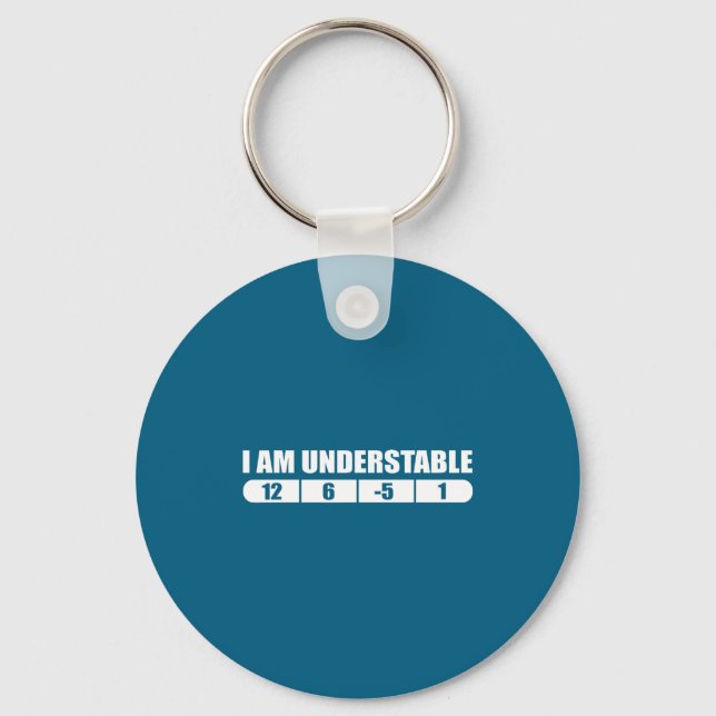 Funny Disc Golf Quote Design, I Am Understable Fri Schlüsselanhänger (Vorderseite)
