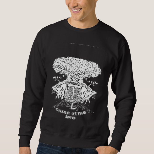 Funny Disc Golf Stupid Tree Distressed Ultimate Fr Sweatshirt (Vorderseite)