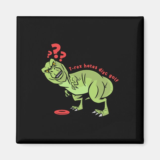 Funny Disc Golf T Rex Kids  Magnet (Vorne)